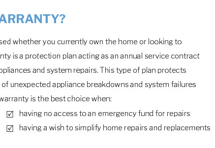 home warranty will